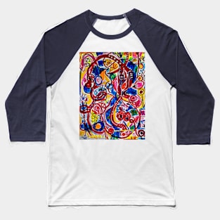 Abstract Map Baseball T-Shirt